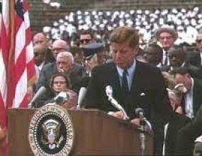 "Why go to the moon?" - John F. Kennedy at Rice University
